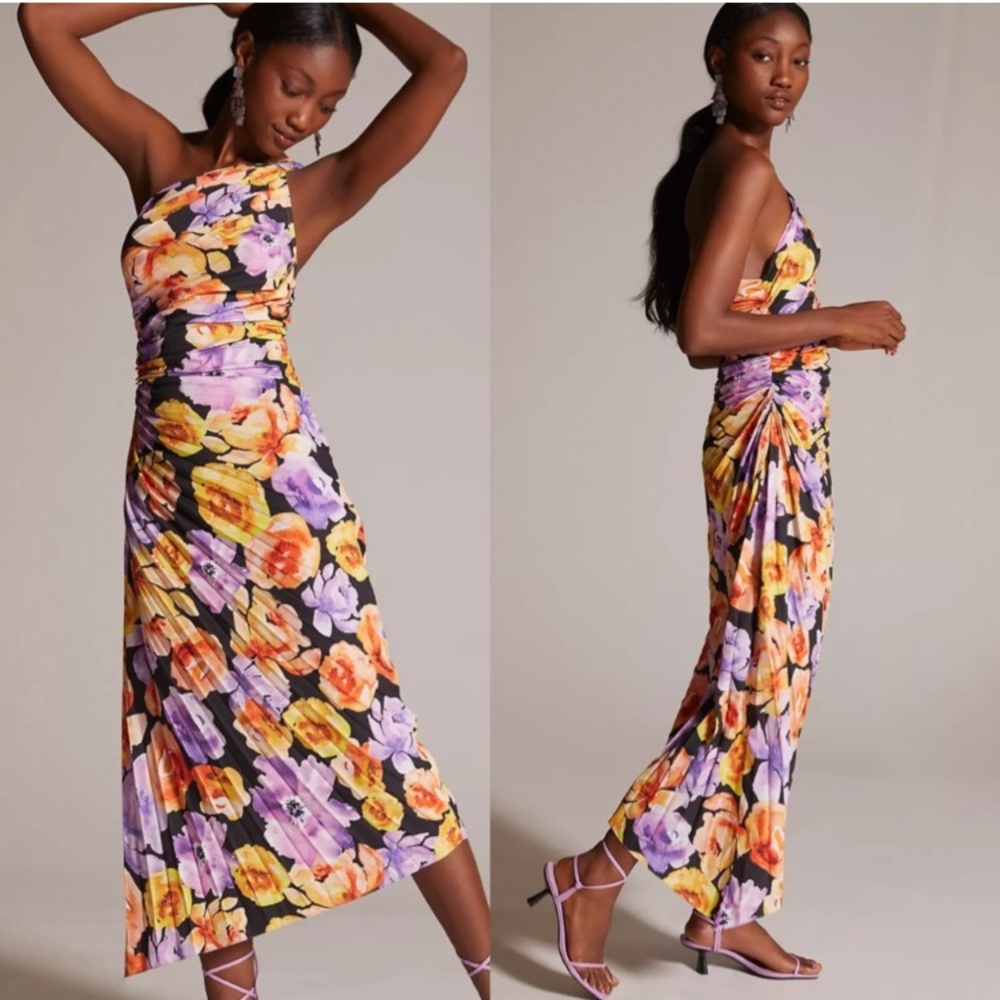 Geisha Designs Asymmetrical hem Floral Dress